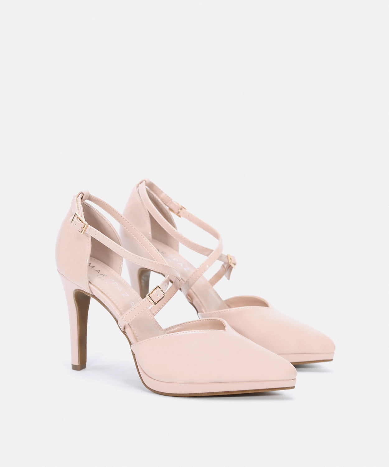 Sapatos salto tiras cruzadas image number null